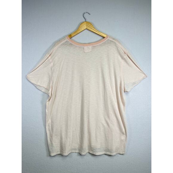 We The Free womans XL pink relaxed, oversized tee Free People ￼ - Picture 6 of 8